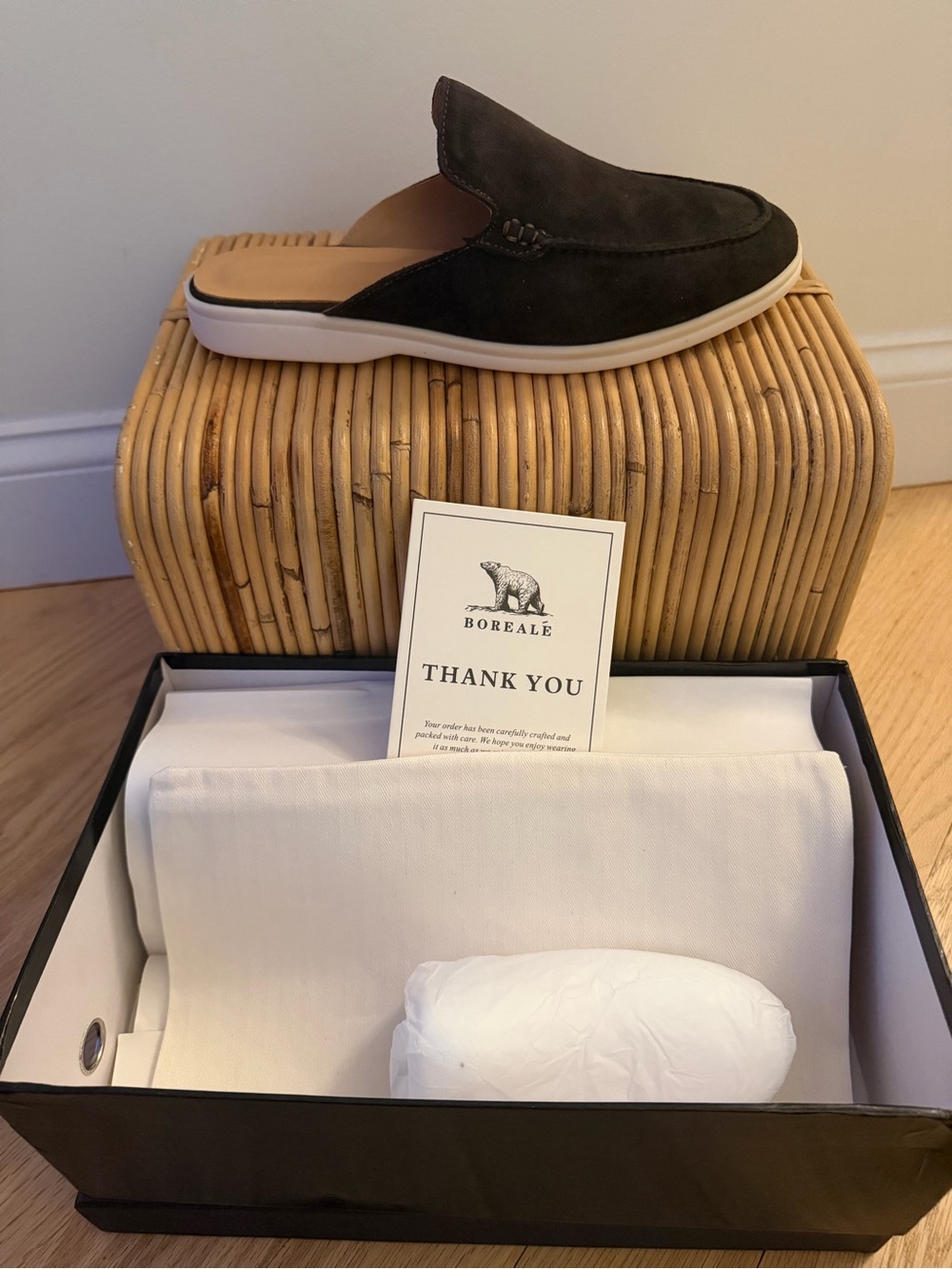 Italian made Women's Black Suede Slip-On Mule